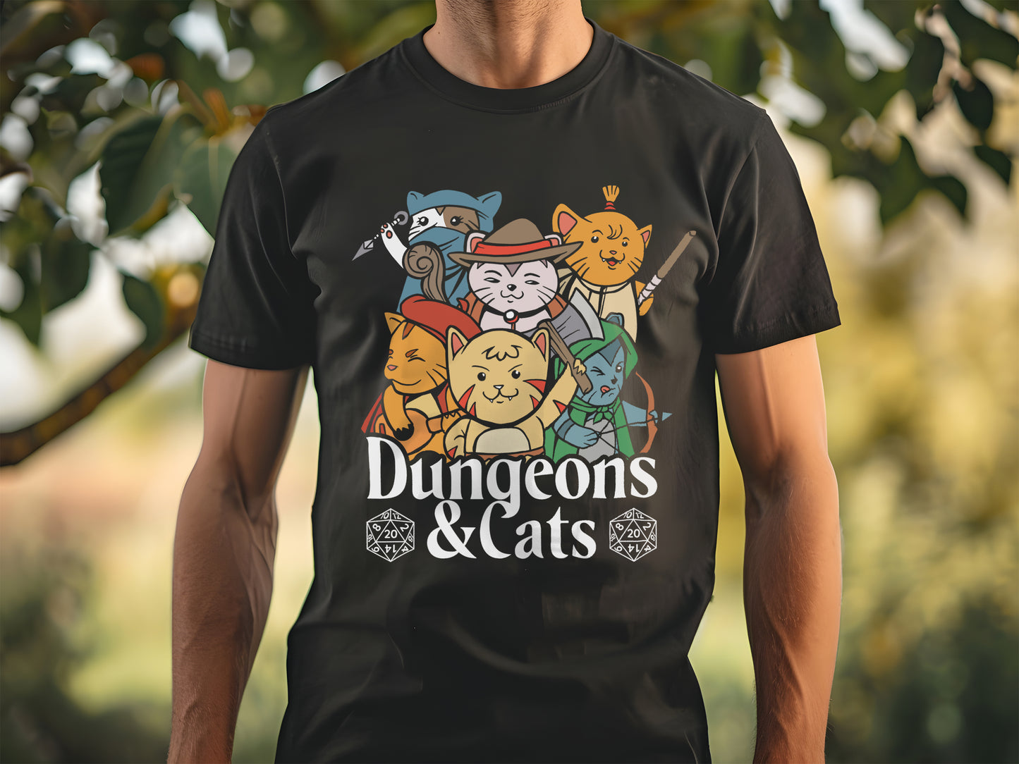 Dungeons and cats T-Shirt, Dungeons & Dragons Unisex tee
