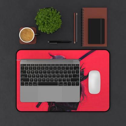Anime Girl Demon Horn Gaming Desk Mat