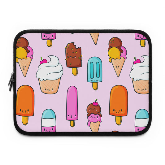 Funny Ice Cream Laptop sleeve macbook or any laptop, laptop bag, laptop cover