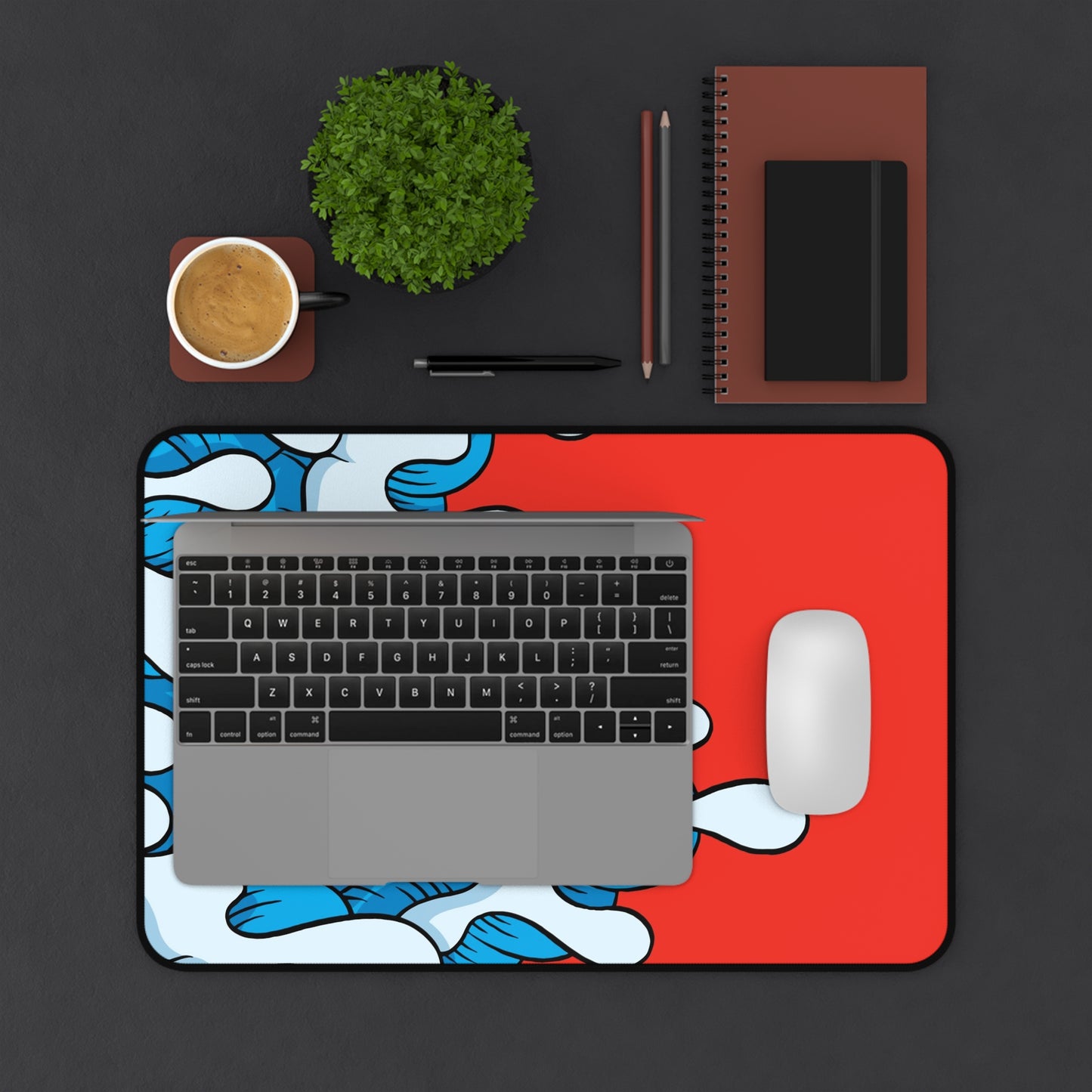 Ocean Wave Art — Abstract Pop Splash Desk Mat