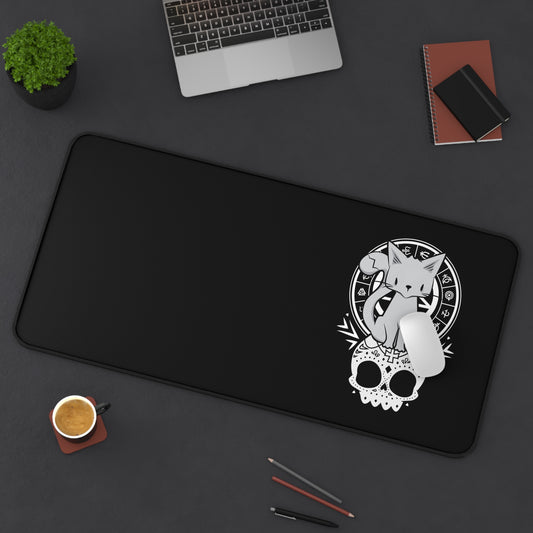 night kitten Desk Mat, gaming mouse mat, XXL deskpad mouse pad