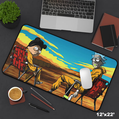 Rick and Morty Breaking Bad Desk Mat, Gaming keyboard matt, mousepad large, XXL extended deskpad mouse pad - Bold Print