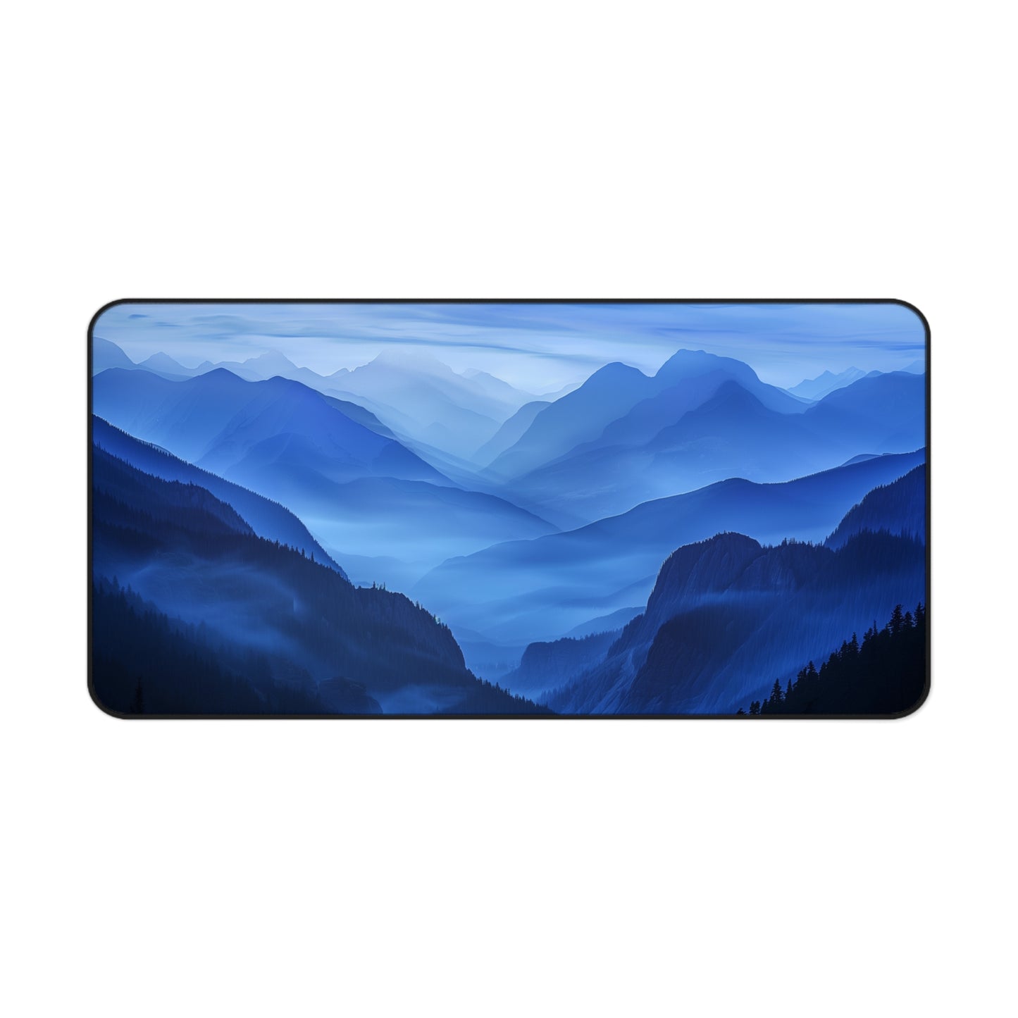 Indigo Mountains Desk Mat, Gaming keyboard matt, mousepad large, XXL extended deskpad mouse pad