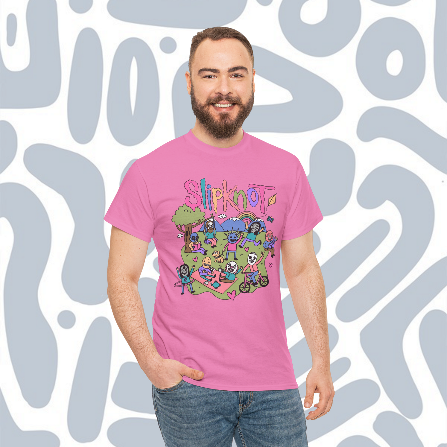 Slipknot Pink T-Shirt, Funny Unisex tee