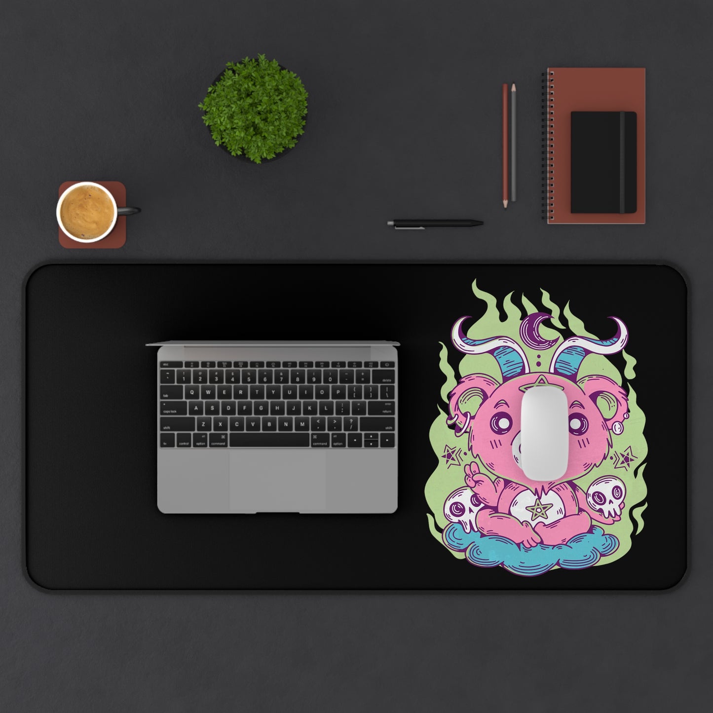 Bear satan Desk Mat, gaming mouse mat, XXL deskpad mouse pad