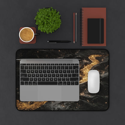 Dark Marble, Abstract Gaming Desk Mat