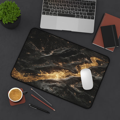 Dark Marble, Abstract Gaming Desk Mat