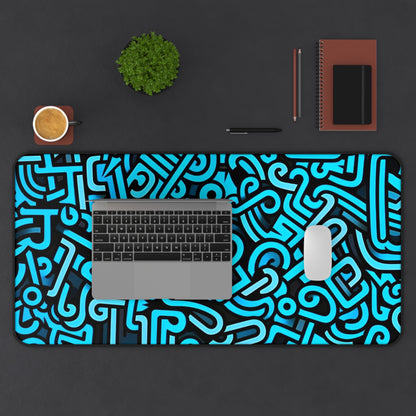 Complicated thing doodles Desk Mat, Gaming keyboard mat, mousepad large, XXL extended deskpad mouse pad