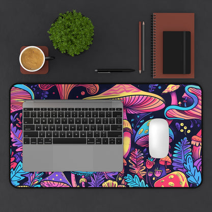 mushrooms Desk Mat, Psychedelic gaming mouse mat, XXL deskpad mouse pad