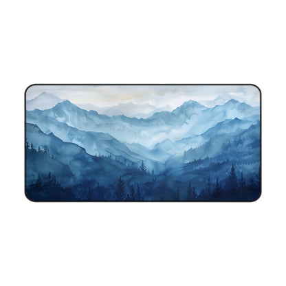 Indigo Mountains 2 Desk Mat, Gaming keyboard matt, mousepad large, XXL extended deskpad mouse pad