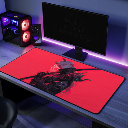 Anime Girl Demon Horn Gaming Desk Mat