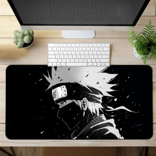 Anime Kakashi Hatake Monochrome Desk Mat