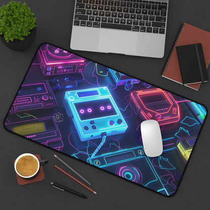 neon devices Desk Mat, Psychedelic gaming mouse mat, XXL deskpad mouse pad