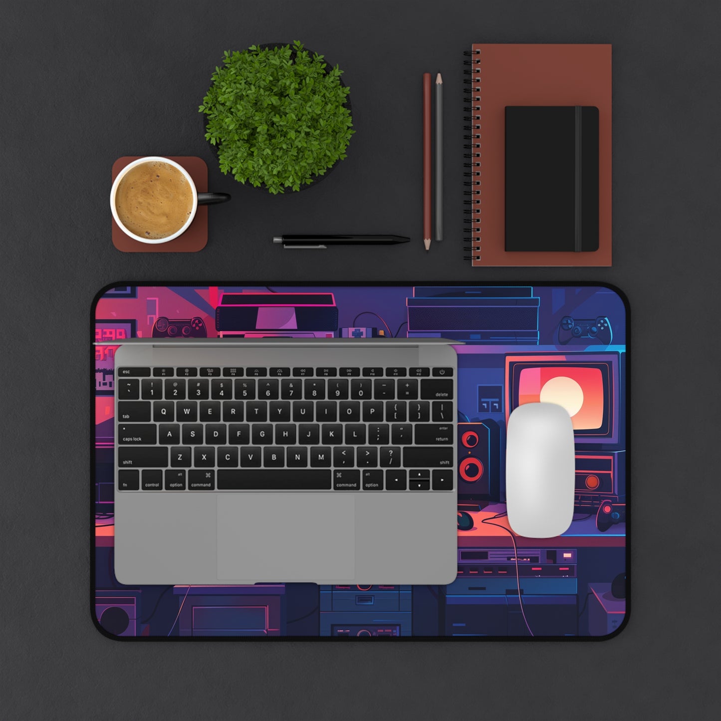 Neon room Desk Mat, Gaming keyboard matt, mousepad large, XXL extended deskpad mouse pad