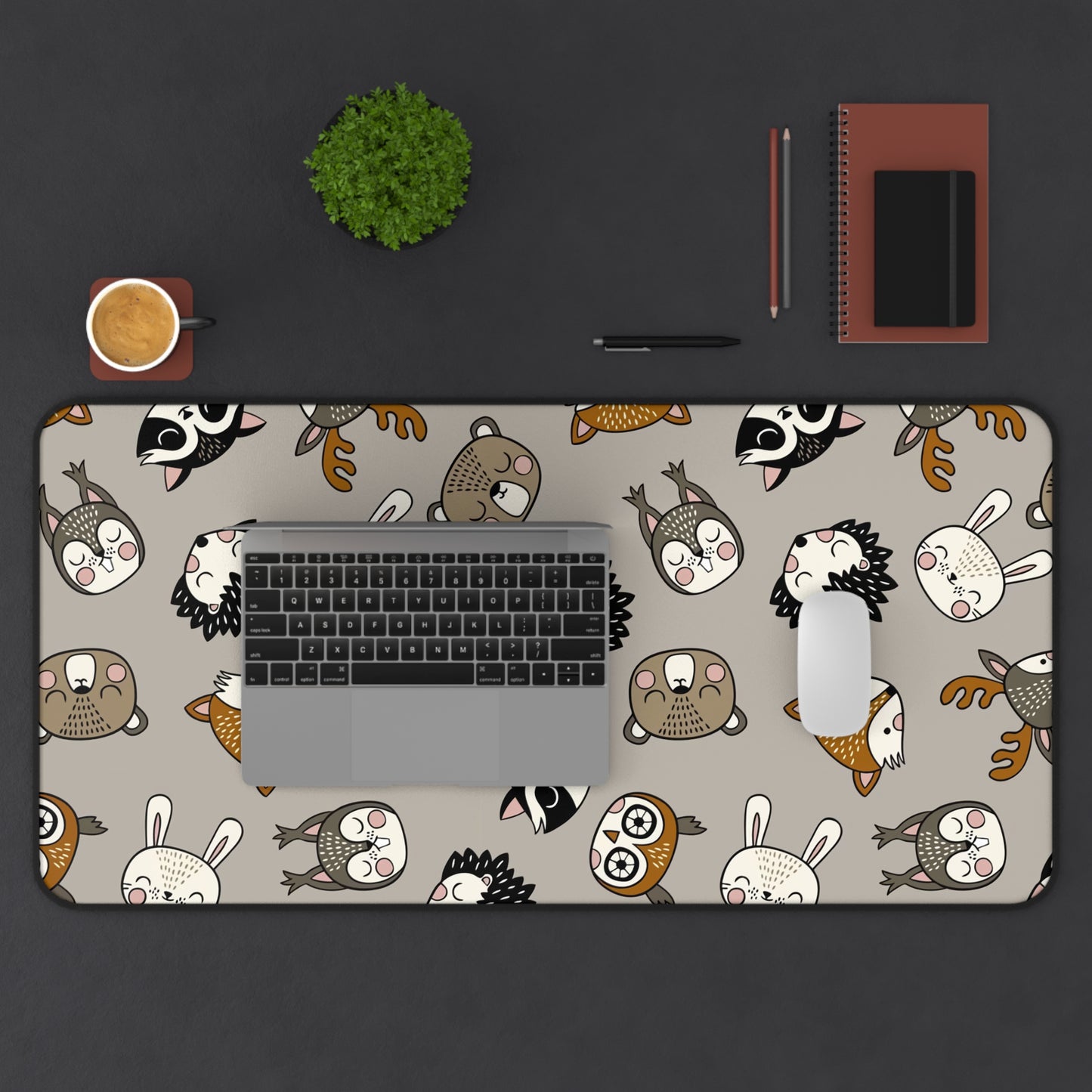 Cute animals Desk Mat, Gaming keyboard mat, mousepad large, XXL extended deskpad mouse pad