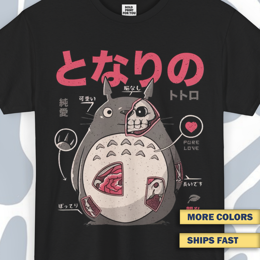 Anatomy of Totoro T-Shirt, Funny Unisex tee