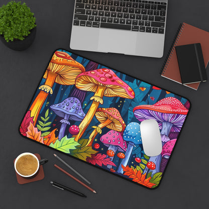 poisonous mushrooms Desk Mat, Psychedelic gaming mouse mat, XXL deskpad mouse pad