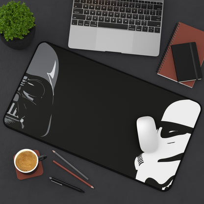 Darth Vader and Stormtrooper half face Desk Mat, gaming mouse mat, mousepad large, XXL deskpad mouse pad