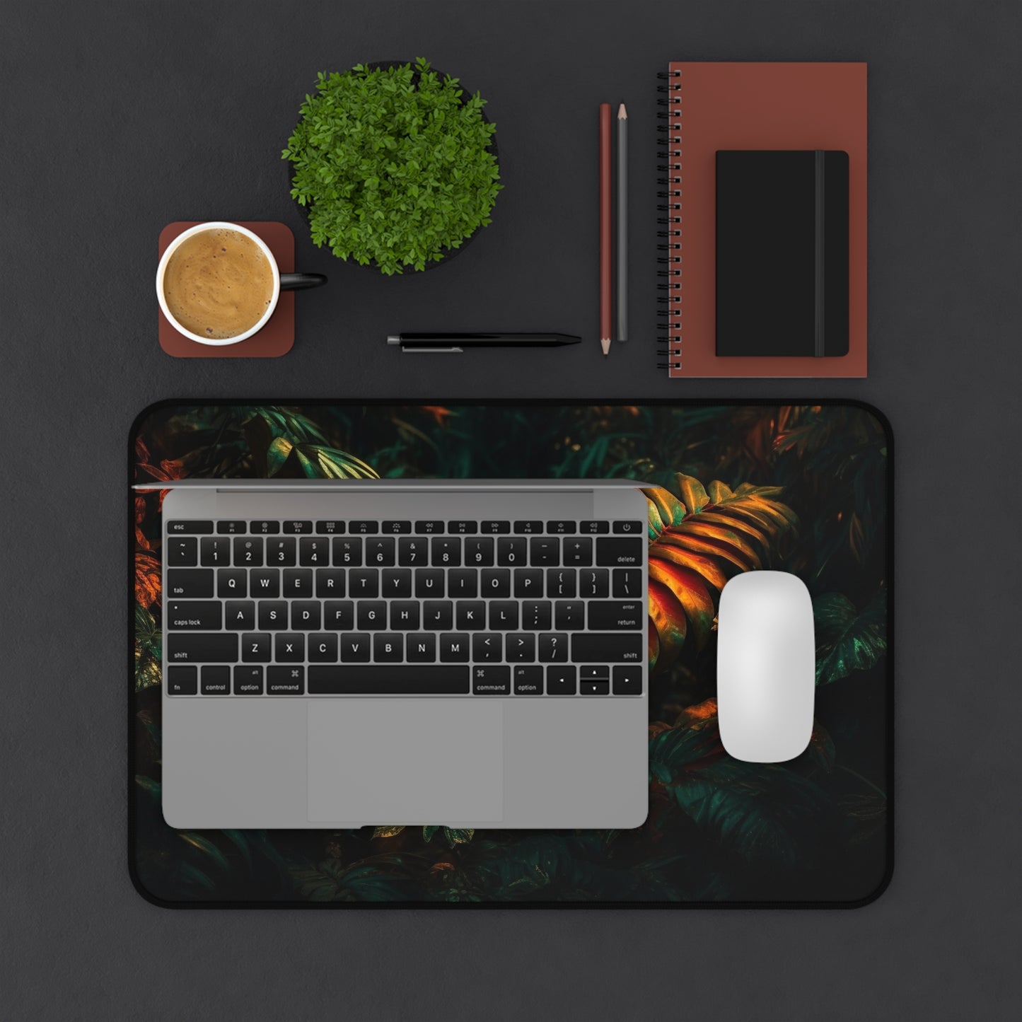 Tropical forest Desk Mat, Gaming keyboard matt, mousepad large, XXL extended deskpad mouse pad - Bold Print