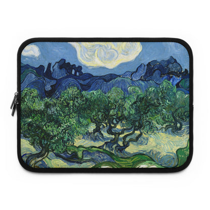 Van Gogh Olive Trees with the Alpilles Laptop sleeve macbook or any laptop, laptop bag, Laptop carrying case