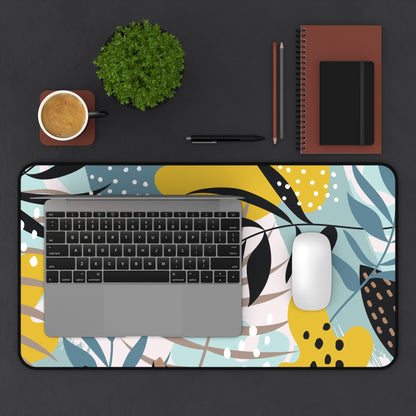 Abstract drawn tropical Desk Mat, Gaming keyboard matt, mousepad large, XXL extended deskpad mouse pad - Bold Print