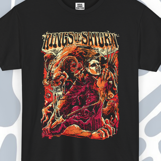 Rings of Saturn T-Shirt, Metal Unisex tee