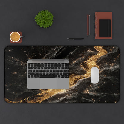 Dark Marble, Abstract Gaming Desk Mat