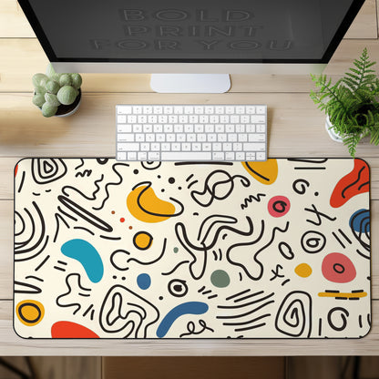 Mid-Century Modern Abstract Desk Mat