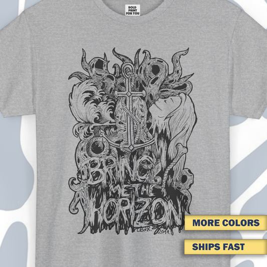 BRING ME THE HORIZON (art 3) T-Shirt, Metal Unisex tee