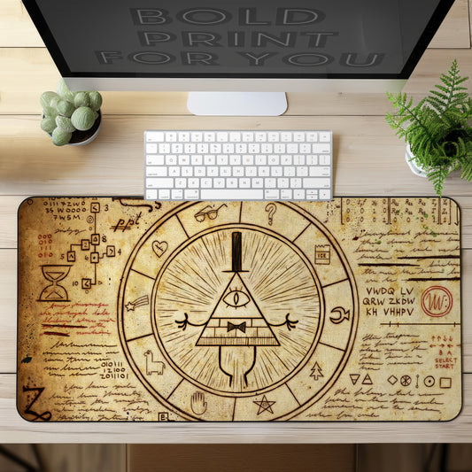 Secret Bill Cipher Gaming Desk Mat