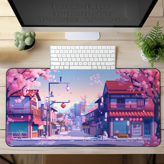 Asian city Anime Desk Mat