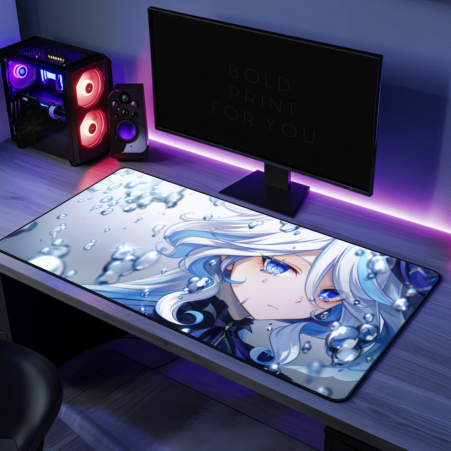 Anime Girl Furina Genshin Gaming Desk Mat