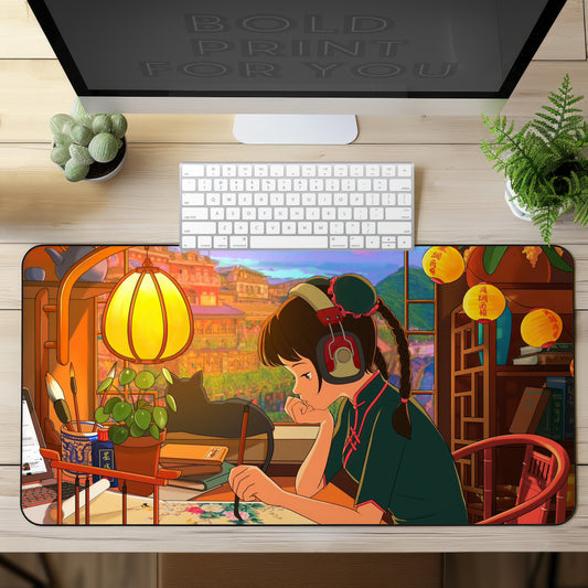 Lofi Girl Gaming Desk Mat