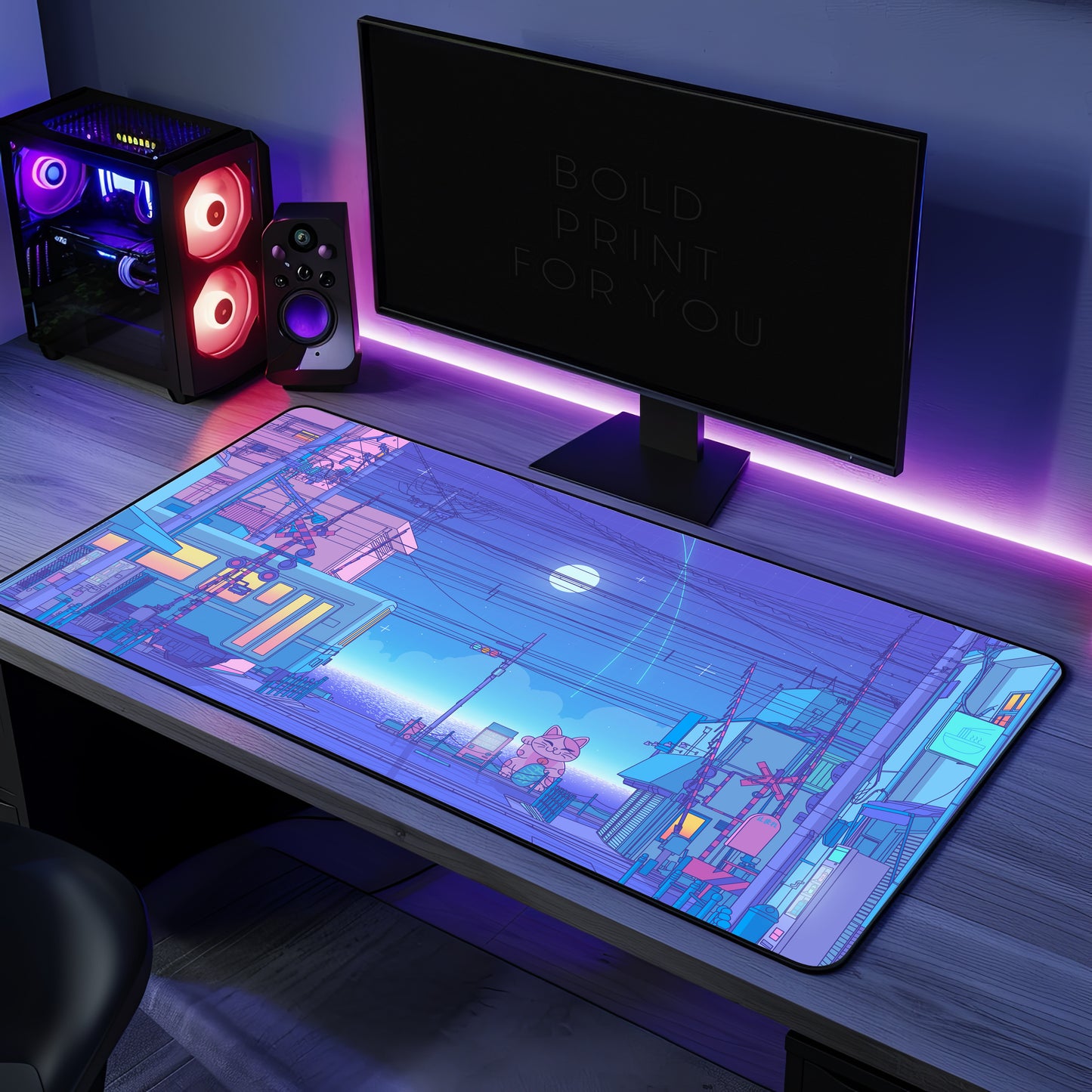 Lofi Japanese Gaming Desk Mat