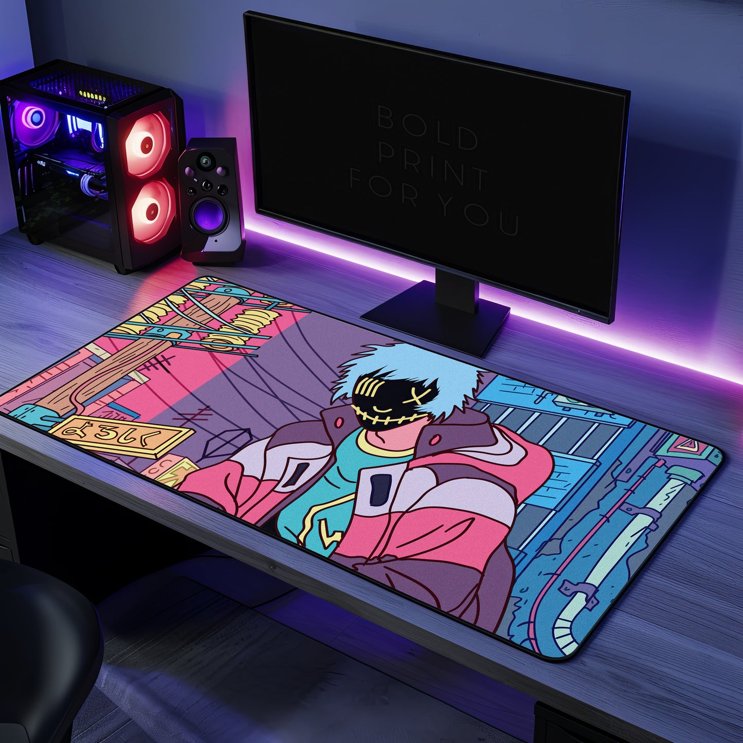Anime Boy Gaming Desk Mat
