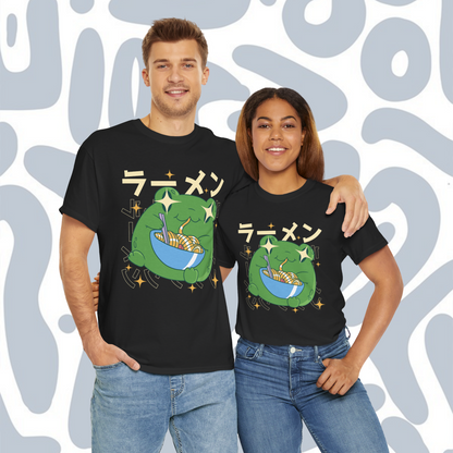 T-shirt Kawaii frog eating ramen