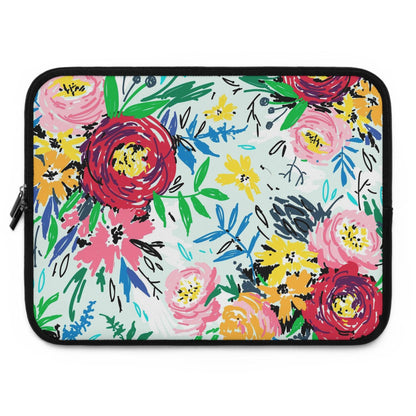 Bouquet of painted flowers Laptop sleeve - Bolt Print