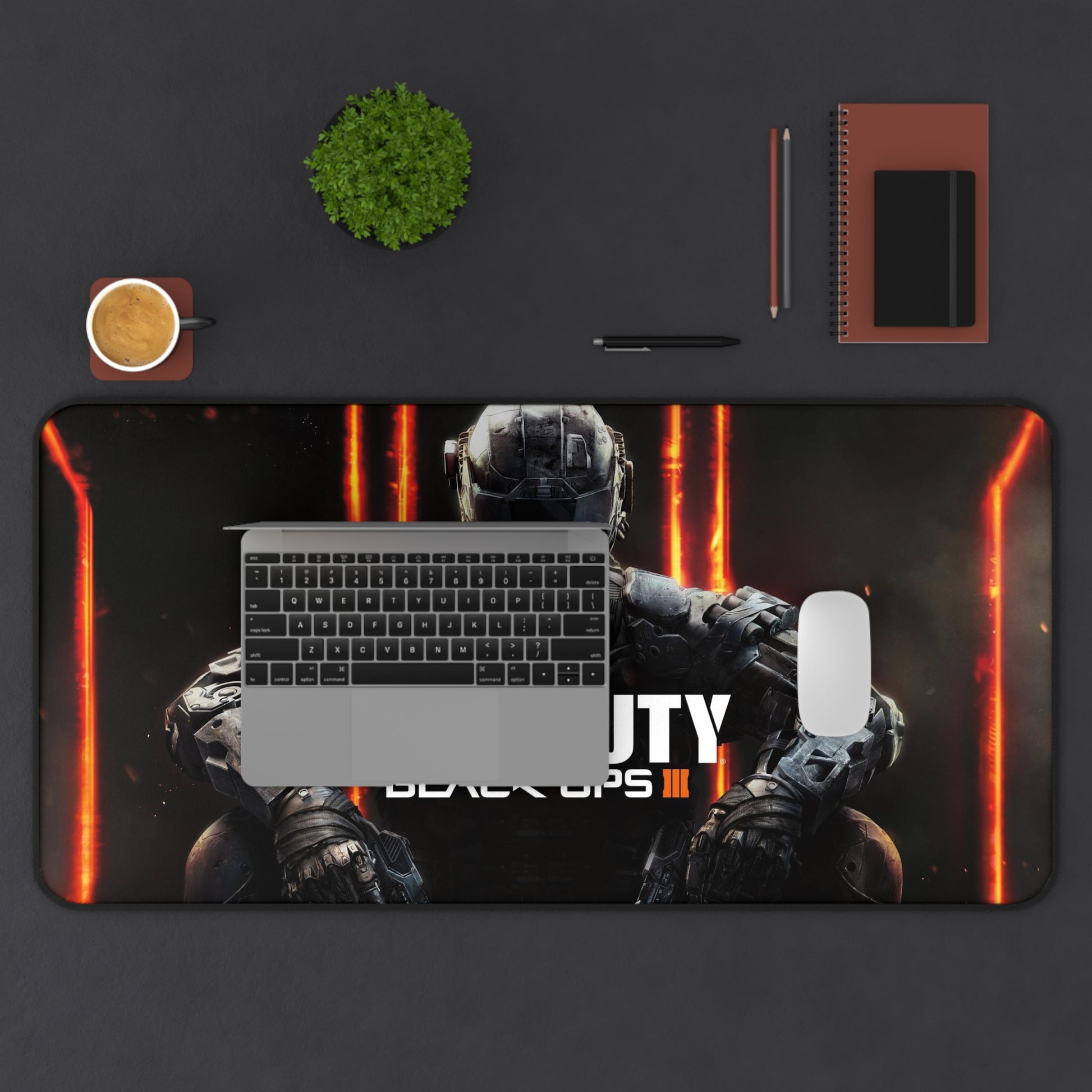 Call of Duty Black OPS 3 Desk Mat, Gaming keyboard matt, mousepad large, XXL extended deskpad mouse pad - Bold Print