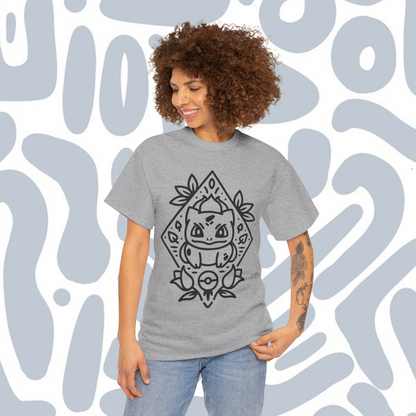 Minimalist Bulbasaur T-Shirt, Funny Anime Unisex tee