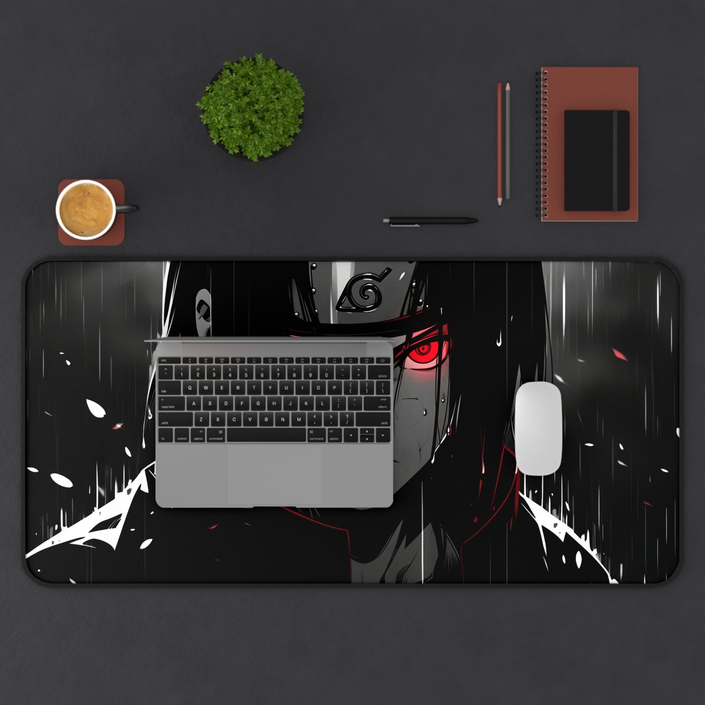 Dark Naruto Desk Mat, Gaming keyboard matt, mousepad large, XXL extended deskpad mouse pad - Bolt Print