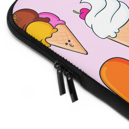 Funny Ice Cream Laptop sleeve macbook or any laptop, laptop bag, laptop cover