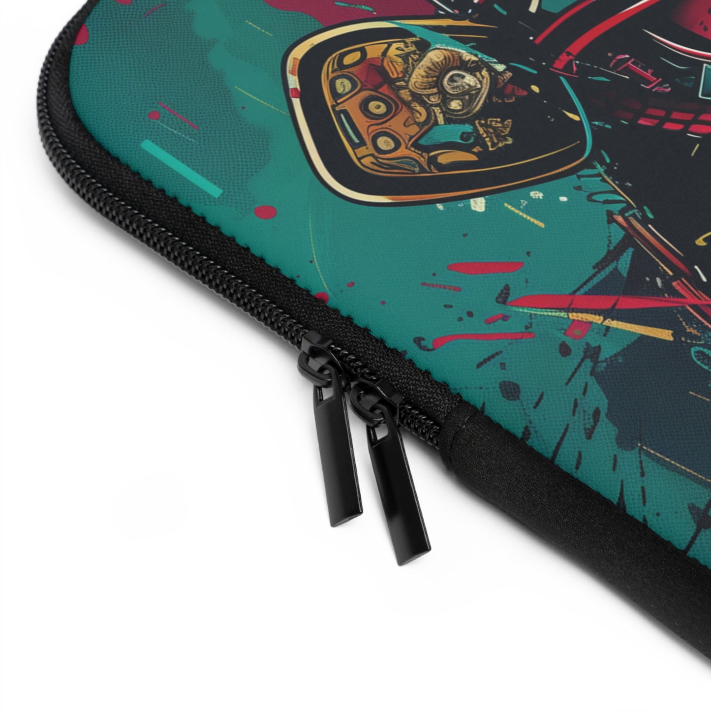 Anime samurai mask Laptop sleeve macbook or any laptop 13, 15, 17 inch with print, Laptop carrying case