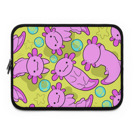 Axolotl Laptop sleeve macbook or any laptop, laptop bag, laptop cover