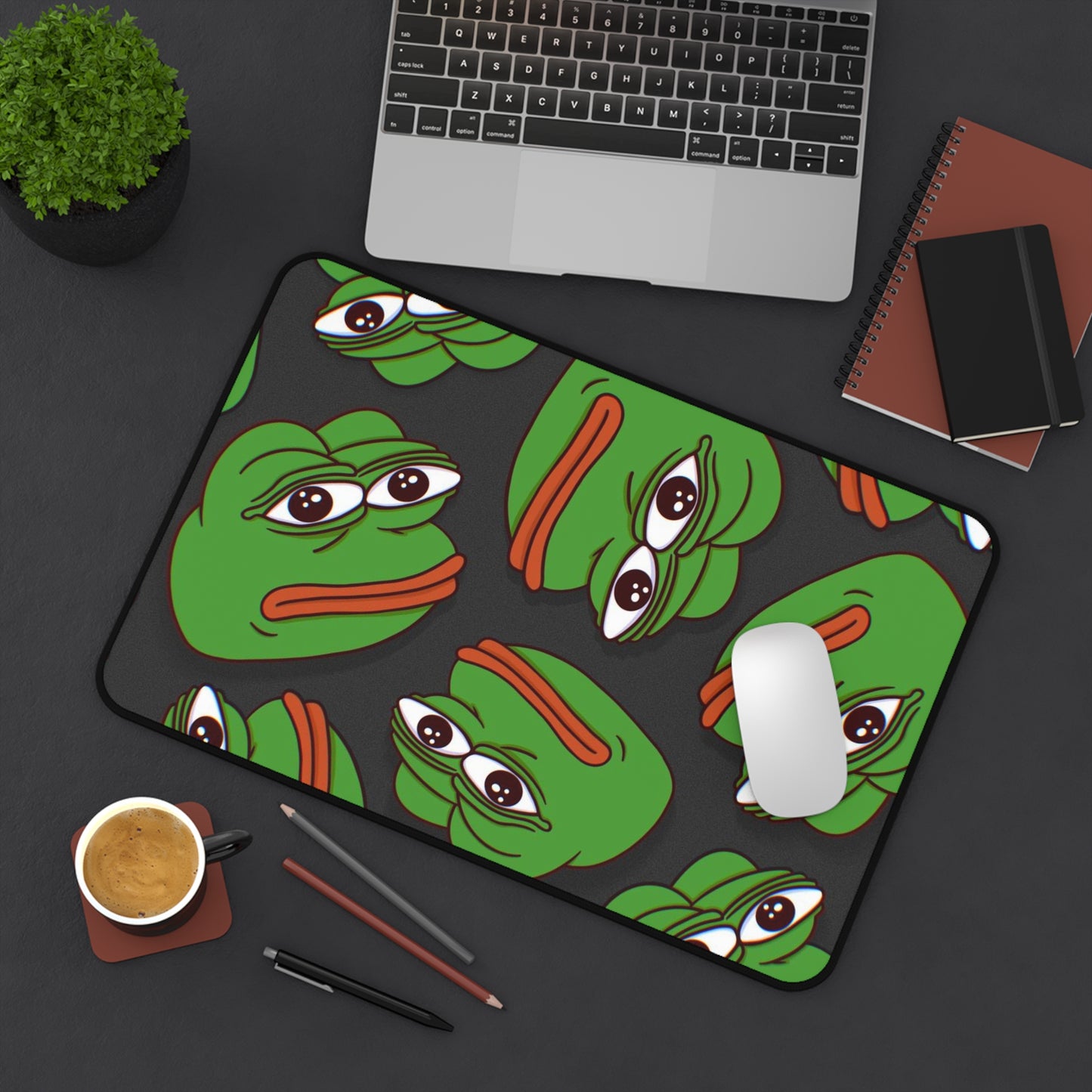 Meme Pepe Art Desk Mat
