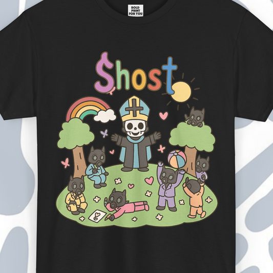 Ghost Band (art 2) T-Shirt, Metal Unisex tee