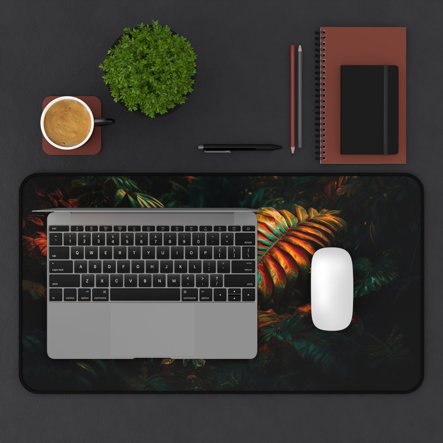 Tropical forest Desk Mat, Gaming keyboard matt, mousepad large, XXL extended deskpad mouse pad - Bold Print