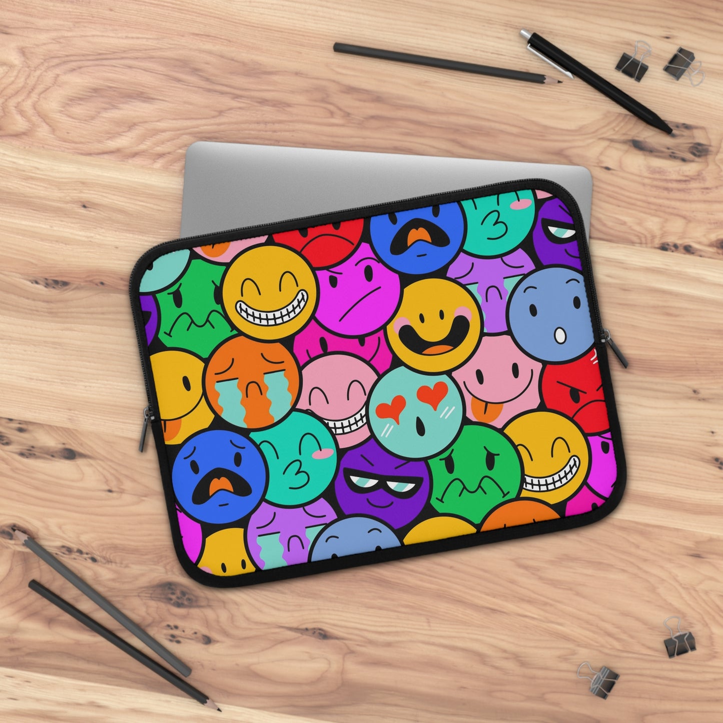 smile emoticons Laptop sleeve macbook or any laptop, laptop bag, Laptop carrying case