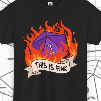 DND This Is Fine T-Shirt, Dungeons & Dragons Unisex tee