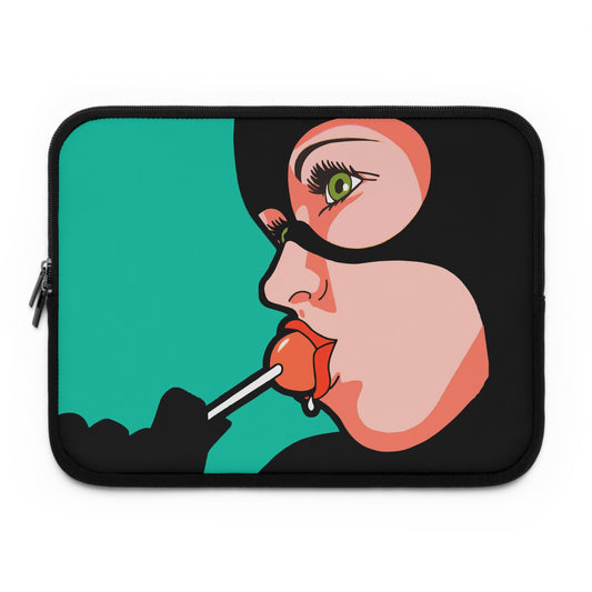 Catwoman Laptop sleeve macbook or any laptop 13, 15, 17 inch with print, Laptop carrying case