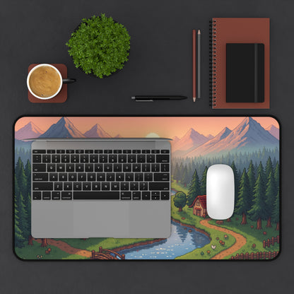 Pixel landscape (art 2) Gaming Desk Mat